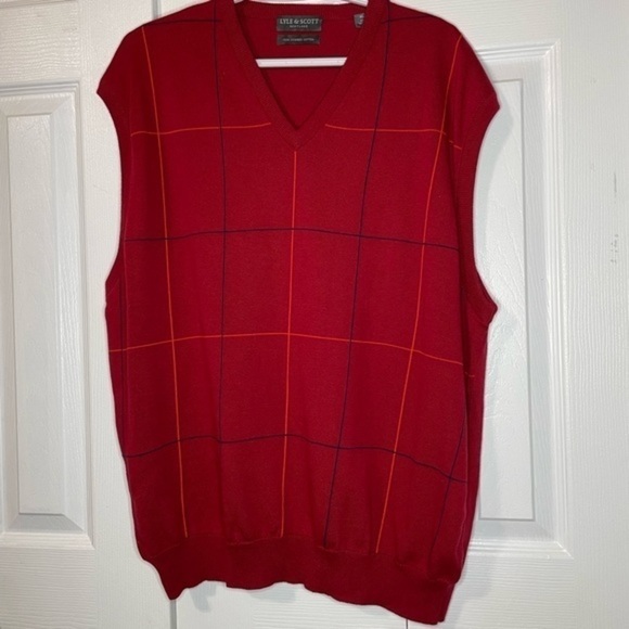 Lyle & Scott Scotland Red Mens Casual Vest size XL - Picture 7 of 8